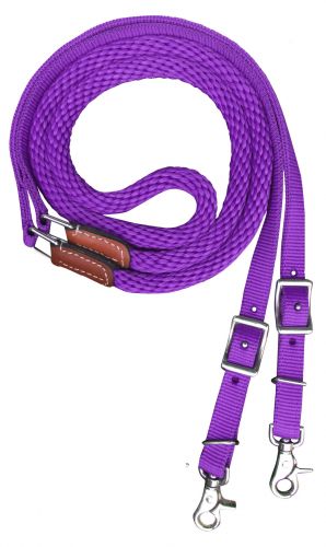 Showman Premium 8' braided nylon contest reins #4